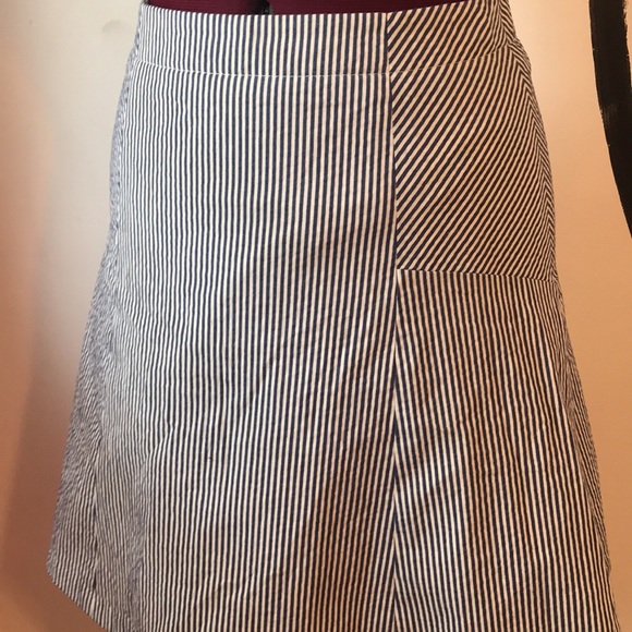 Blue and White A Line Skirt - Picture 2 of 3